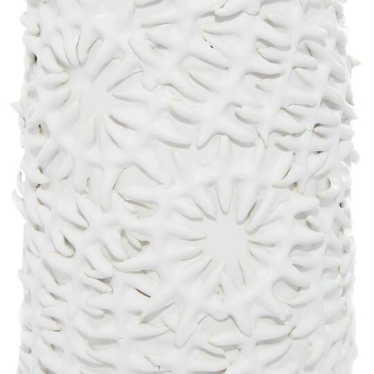 White Ceramic Contemporary Vase, 21" x 6" x 6"